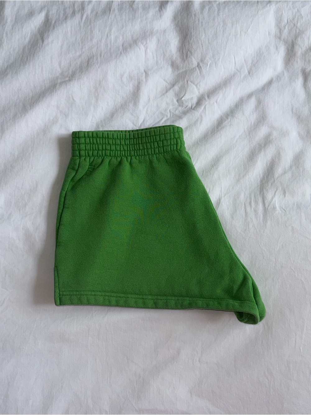 TNA Green Elastic-Waist Sweatshorts